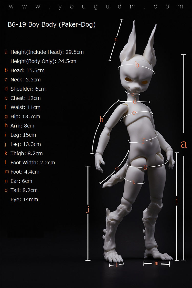 B6-19 Boy Body (Paker-Dog, Bone Leg) [Final Order 20% OFF] | PREORDER | PARTS