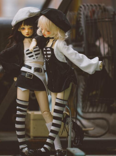 SK White Black Dress [MDD] [Limited time] | Item in Stock | OUTFIT
