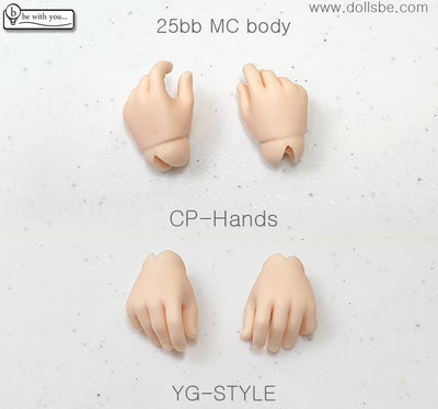 25bb MC body option hands (CP-Hands) *White skin | Preorder | Parts