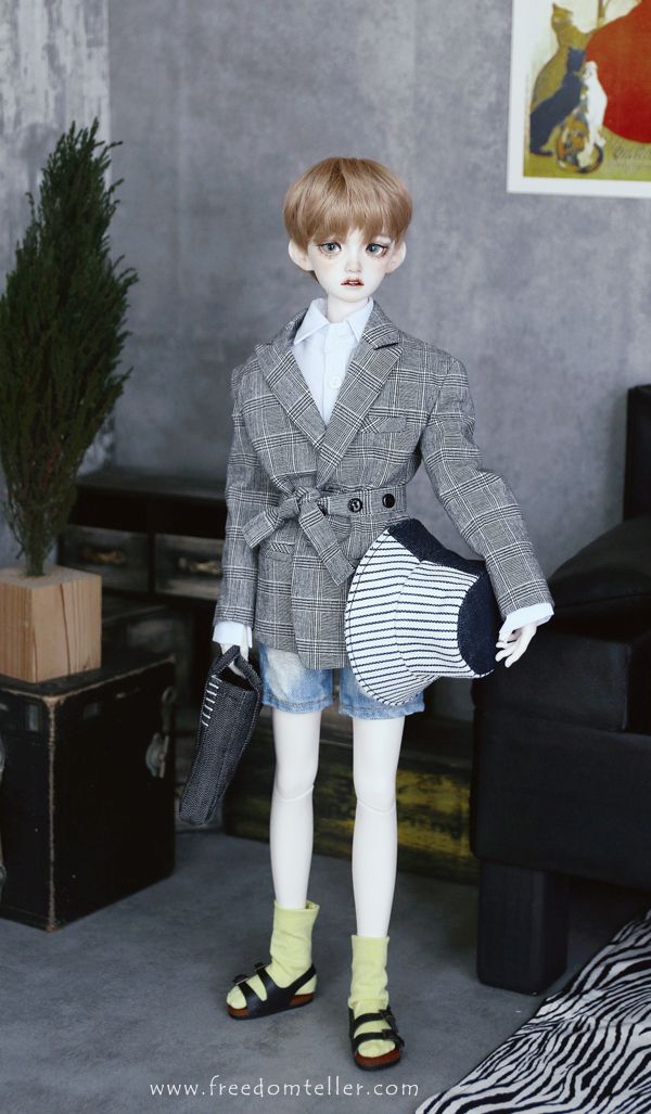 Overfit Jacket (Belted)grey check 3.7 body -48cm [Limited Time] | Preorder | OUTFIT