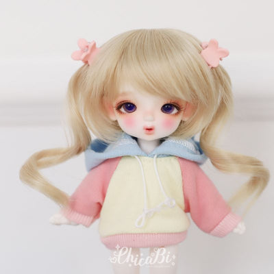 [Chibi/Pocket] Raglan Hoodie 7 Color -Lemon X Blue Pink | Preorder | OUTFIT