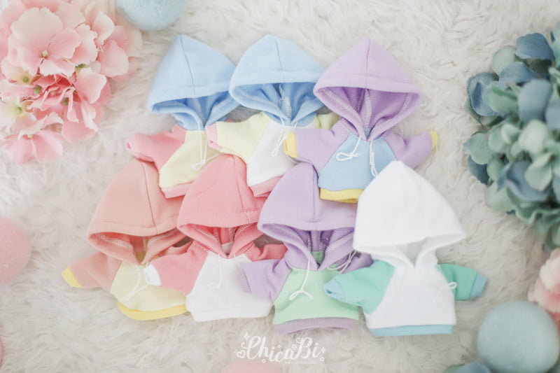 [Chibi/Pocket] Raglan Hoodie 7 Color -Lemon X Blue Pink | Preorder | OUTFIT