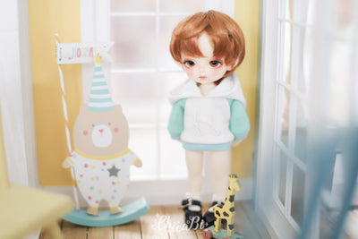 [Chibi/Pocket] Raglan Hoodie 7 Color -White X Mint | Preorder | OUTFIT