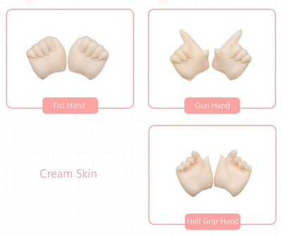 1/6 Hand Parts 3Pair Set (for winter melon)-Cream Skin [Limited quantity] | PREORDER | PARTS