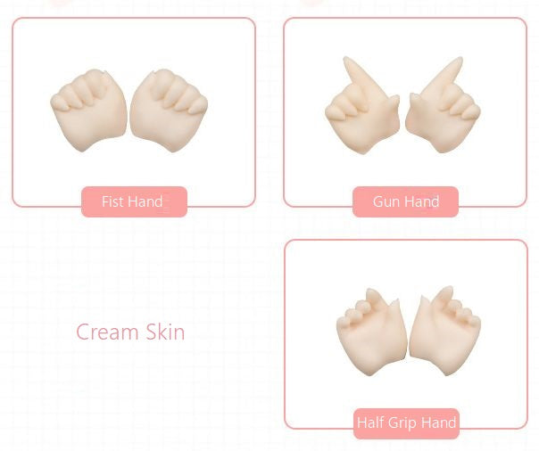 1/6 Hand Parts 3Pair Set (for winter melon)-Cream Skin [Limited quantity] | PREORDER | PARTS