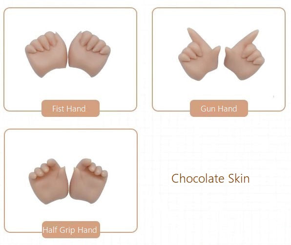 1/6 Hand Parts 3Pair Set (for winter melon)-Chocolate Skin [Limited quantity] | PREORDER | PARTS