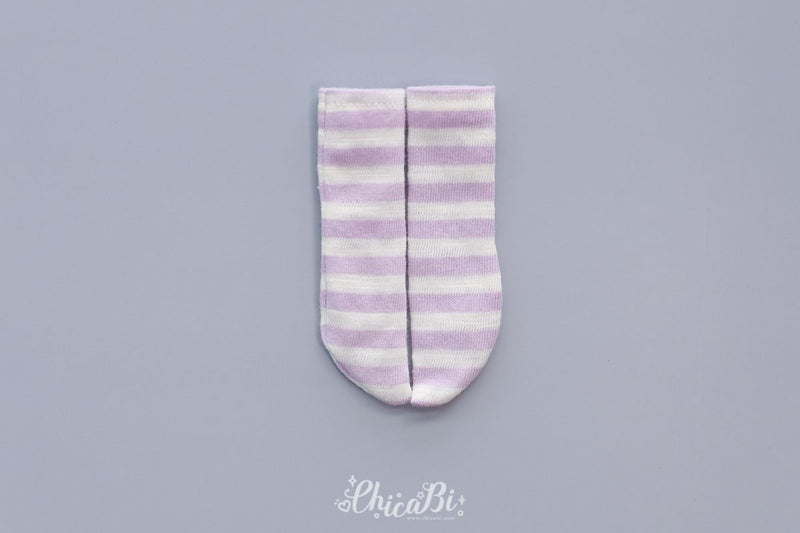 [Bebe] Stripe Socks (Violet) | Preorder | OUTFIT