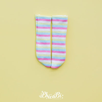 [Bebe] Stripe Socks (Pink Sherbet) | Preorder | OUTFIT