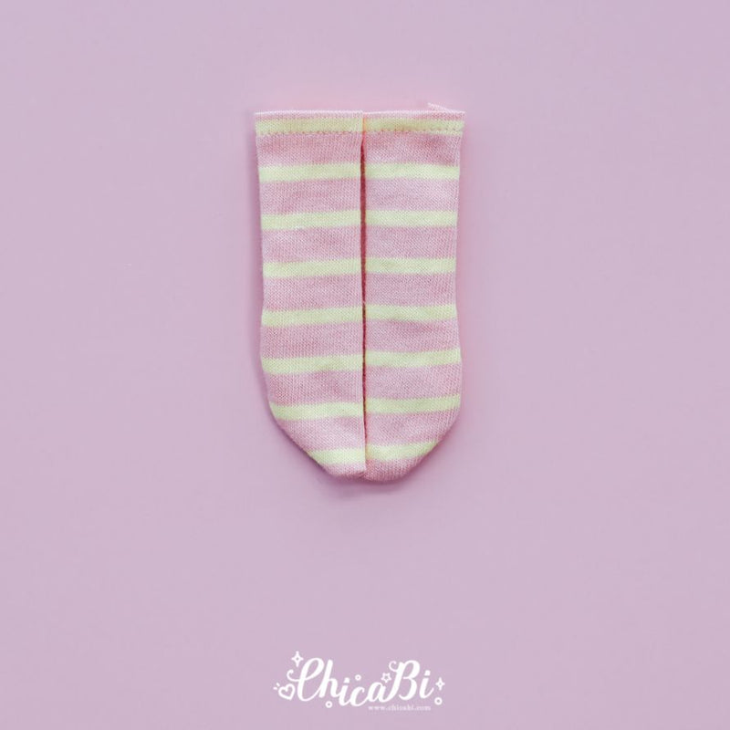 [Bebe] Stripe Socks (Yellow Strawberry) | Preorder | OUTFIT