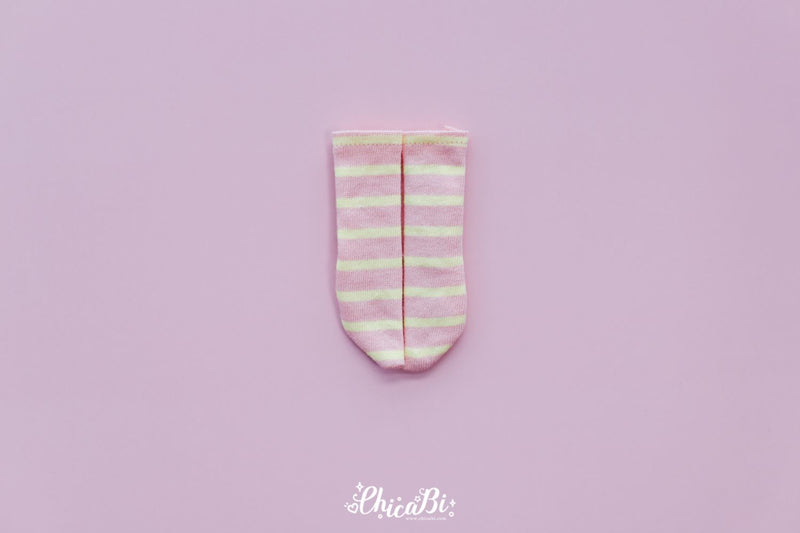 [Bebe] Stripe Socks (Yellow Strawberry) | Preorder | OUTFIT