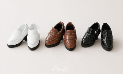 [Bebe/USD] Heel Loafer 3 color (White) | Preorder | SHOES