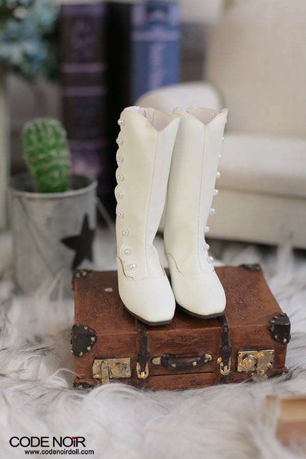 OLD CLS000180 White Button Boots SD ver. [Limited Time] | Preorder | SHOES