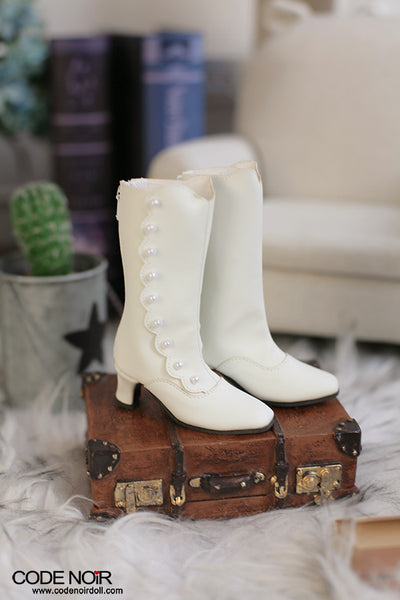 OLD CLS000180 White Button Boots SD ver. [Limited Time] | Preorder | SHOES