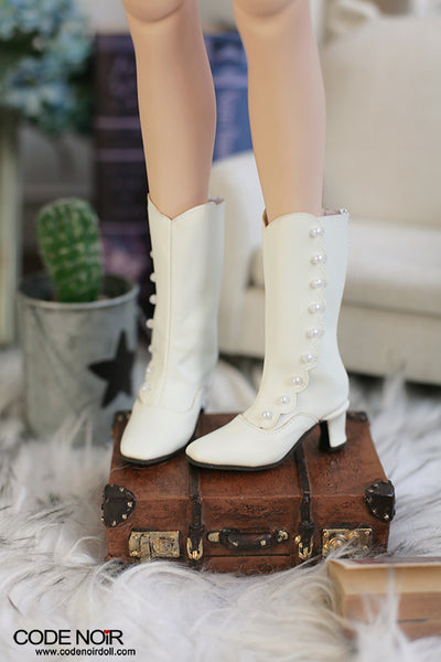 OLD CLS000180 White Button Boots SD ver. [Limited Time] | Preorder | SHOES