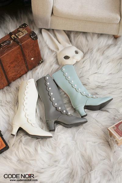 OLD CLS000180 White Button Boots SD ver. [Limited Time] | Preorder | SHOES