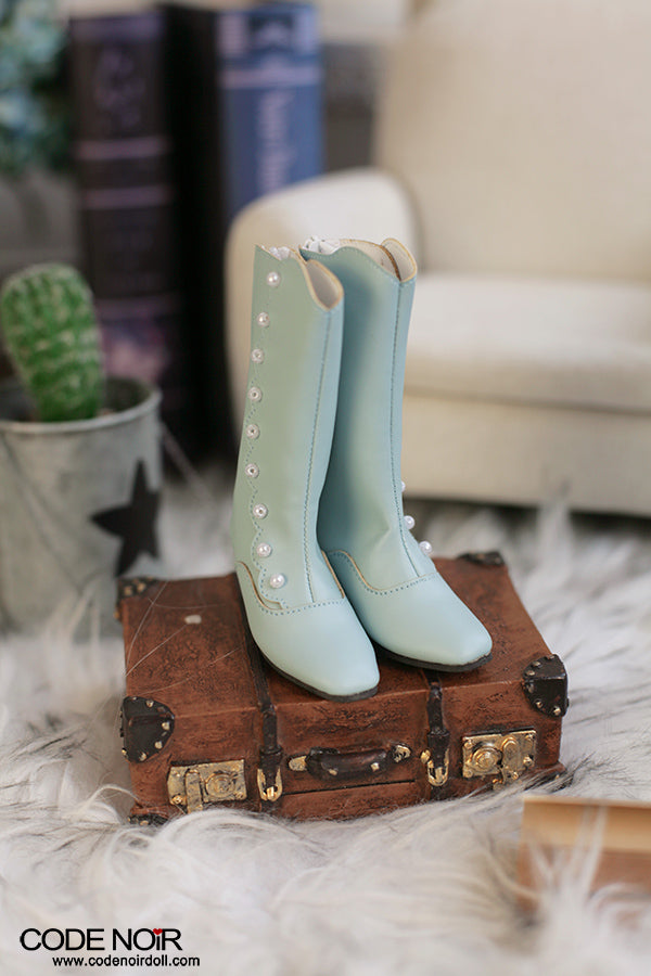 OLD CLS000182 Vintage Blue Button Boots SD ver. [Limited Time] | Preorder | SHOES