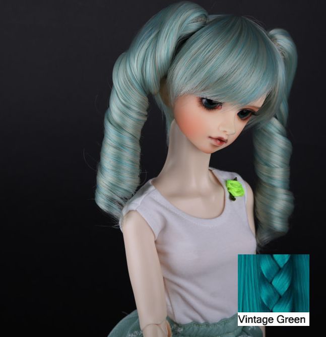 [FMDM-1109] Vintage Green(F7)＊Curly hair clip of a pair | Preorder | WIG