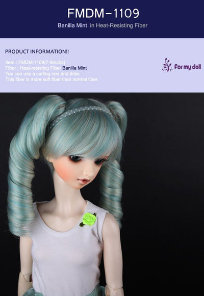 [FMDM-1109] Vintage Green(F7)＊Curly hair clip of a pair | Preorder | WIG