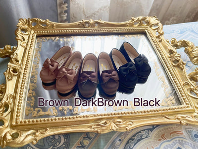 1/4BJD , MDD ,SDM shoes with bow (silky version) - Dark Brown | Preorder | SHOES