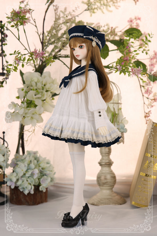 TF Song of Memories: White One Piece, Navy Collar [Limited Time] | Preorder | OUTFIT