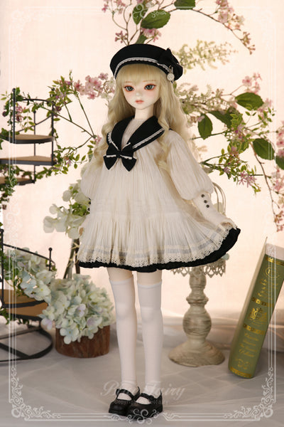 TF Song of Memories: White One Piece, Navy Collar [Limited Time] | Preorder | OUTFIT