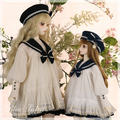 TF Song of Memories: White One Piece, Navy Collar [Limited Time] | Preorder | OUTFIT