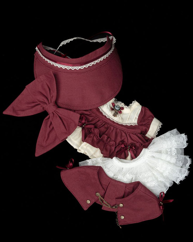 Antique cape dress(Wine) [Limited time] [PLUSHIE20] | Preorder | OUTFIT