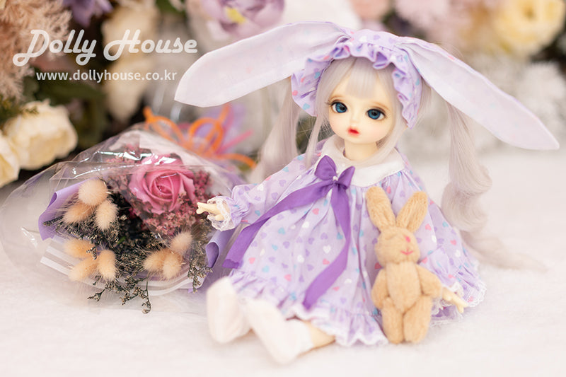 Mokona Pajamas - Heart Purple  [26cm] [Limited quantity]  | Preorder | OUTFIT