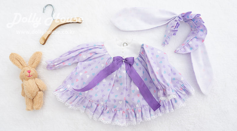 Mokona Pajamas - Heart Purple  [26cm] [Limited quantity]  | Preorder | OUTFIT