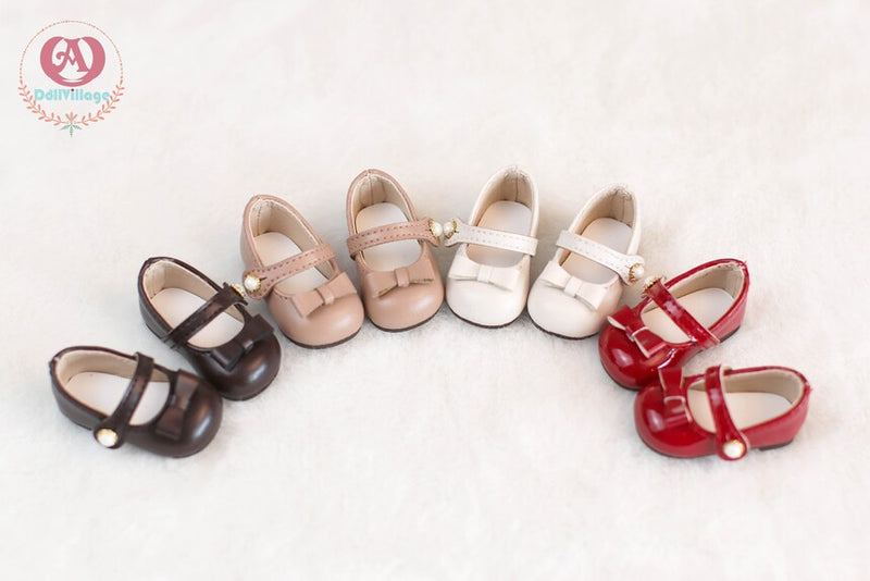 Small Round Toe Leather Shoes【21cm】White | Preorder | SHOES