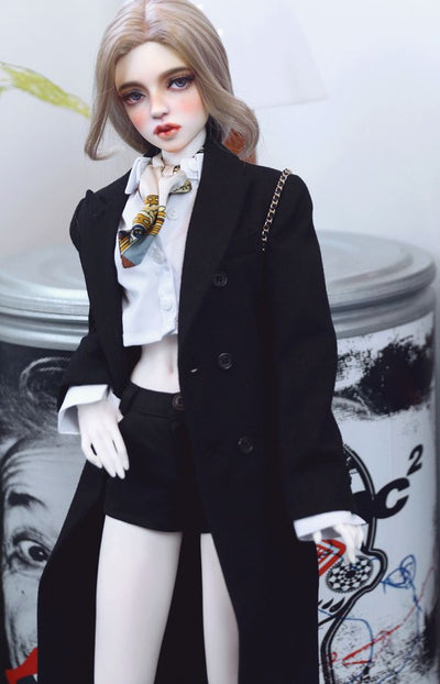 Overfit Coat-Double Breasted 58cm,64cm: Black [Limited time] | Preorder | OUTFIT