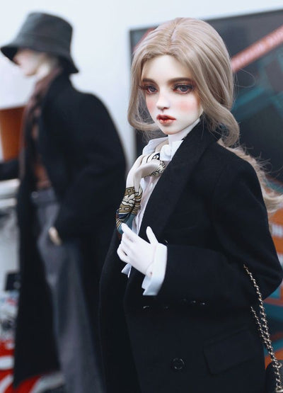 Overfit Coat (double breasted) Black: 70cm Muscle_Dollits DAD [Limited time] | Preorder | OUTFIT