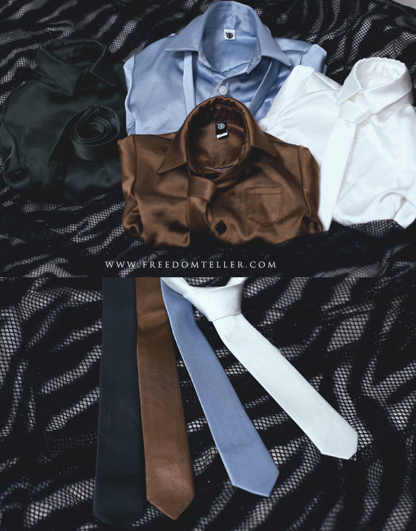 Dress Shirts (Silky) Brick Brown: 70cm Muscle [Limited Time] | Preorder | OUTFIT