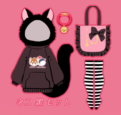 CANDY❤BOMB01 Neko black set | [OUTFIT]