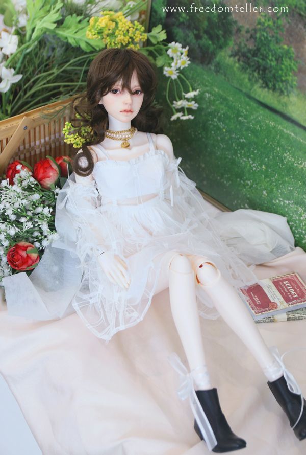 Ribbony (Mini Dress)+Hair Ribbon Off-White: 58cm&64cm | Preorder | OUTFIT