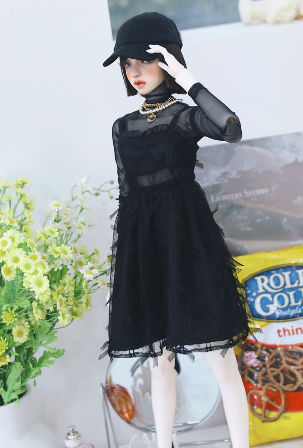 Ribbony (Mini Dress) Black +Hair Ribbon Off-White 58cm&64cm | Preorder | OUTFIT