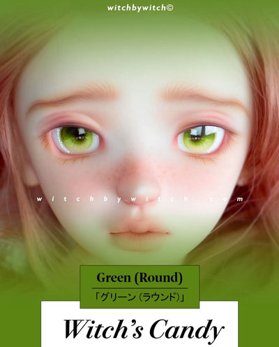 Witch's Candy（Round）-Green:14mm [Limited Time] | Preorder | EYES