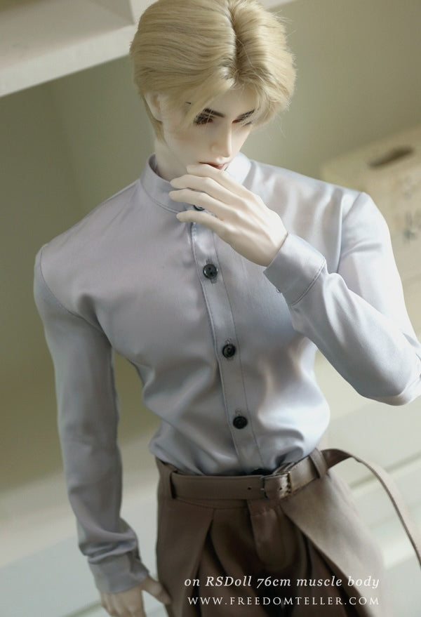 Silky Shirts (Tight fit) Light Grey [Limited time offer] | PREORDER | OUTFIT