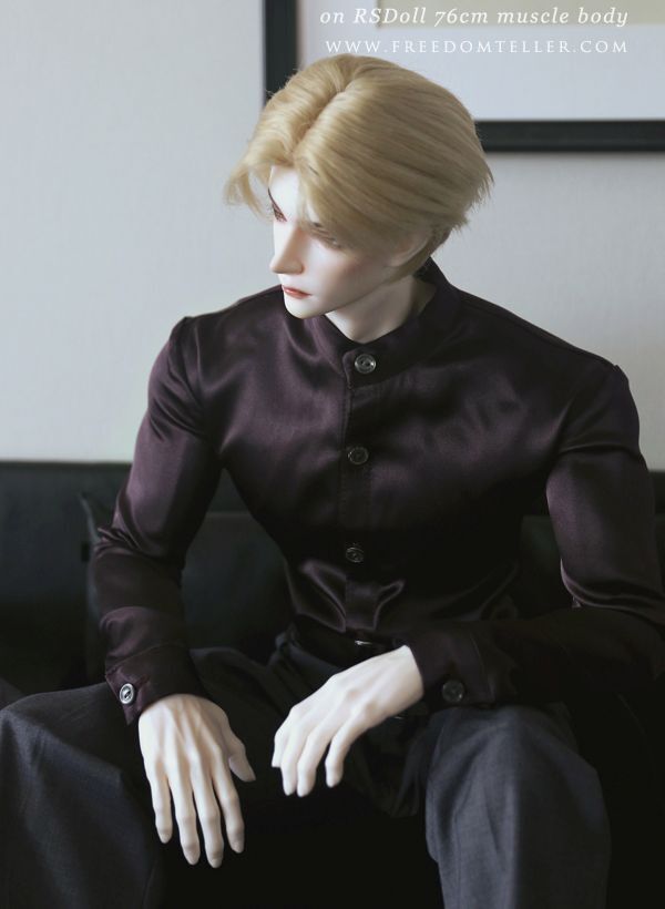 Silky Shirts (Tight fit) Dark Purple: 75cm-76cm [Limited Time Offer] | PREORDER | OUTFIT