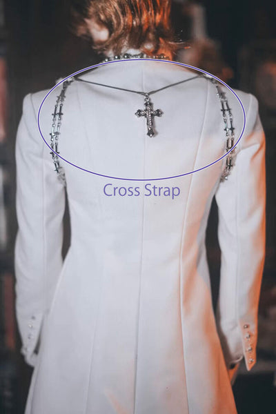 Father White Silver + Cross Strap: ID75 [Limited time] | PREORDER | OUTFIT