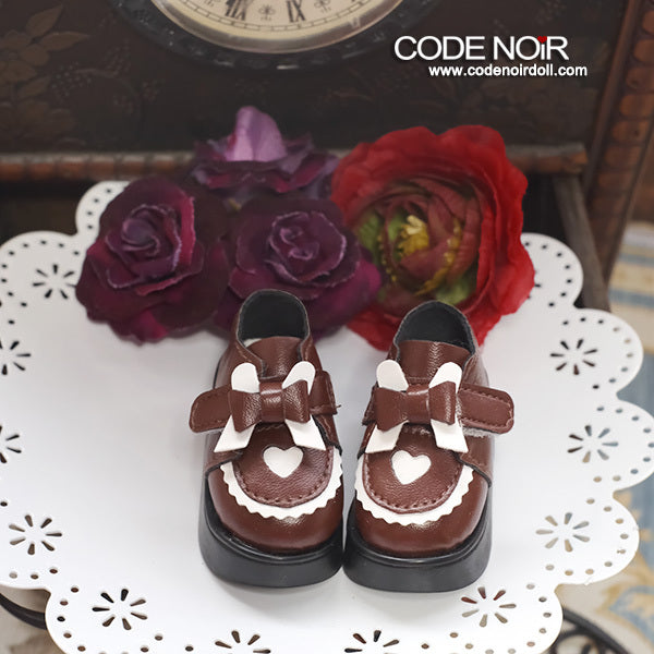 CMS000219 Brown Heart Platform Loafers [Limited Time] | Preorder | SHOES