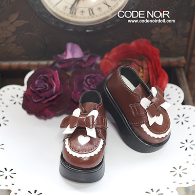 CMS000219 Brown Heart Platform Loafers [Limited Time] | Preorder | SHOES