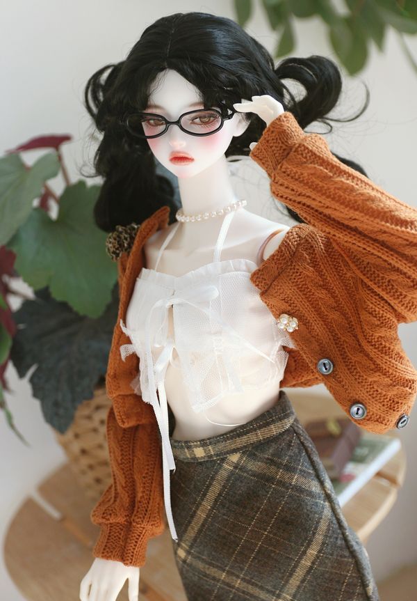 Cable Cardigan (Cropped) Orange Brown [Limited Time Offer] | PREORDER | OUTFIT