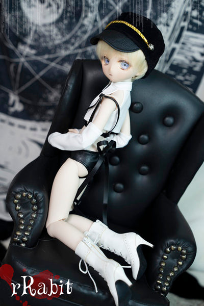 [Beloved Killer - Agent Z] (White top + Smooth Leather Pants+Leather ac.) [Limited quantity] | PREORDER | OUTFIT