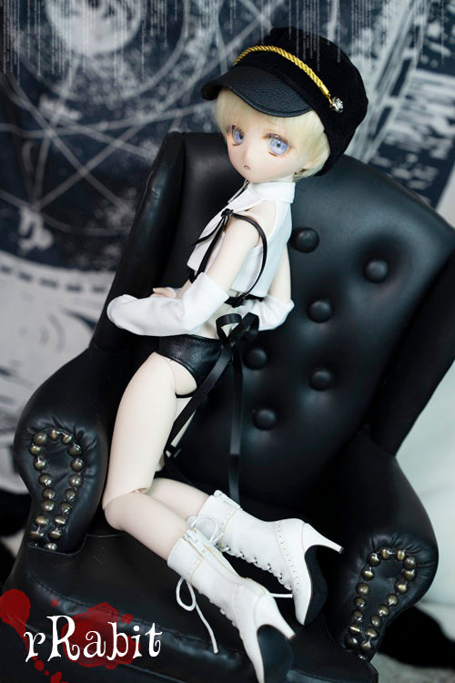 [Beloved Killer - Agent Z] (White top + Smooth Leather Pants+Leather ac.) [Limited quantity] | PREORDER | OUTFIT