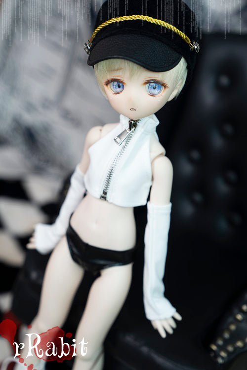 [Beloved Killer - Agent Z] (White top + Smooth Leather Pants) [Limited quantity] | PREORDER | OUTFIT