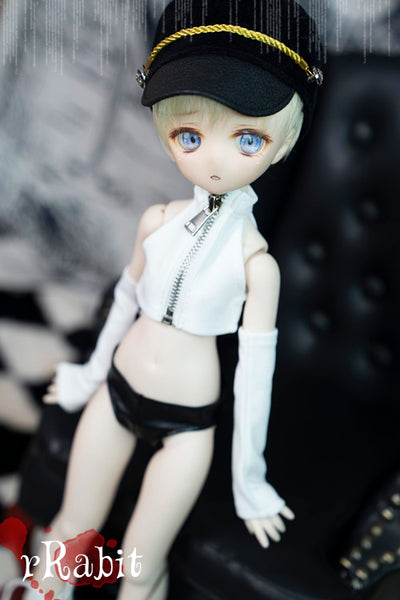 [Beloved Killer - Agent Z] (White top + Smooth Leather Pants+Leather ac.) [Limited quantity] | PREORDER | OUTFIT