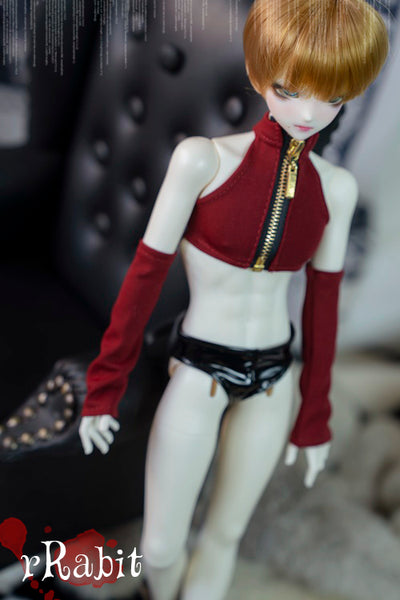 [Beloved Killer - Agent Z] (Wine top + Patent Leather Pants) [Limited quantity] | PREORDER | OUTFIT