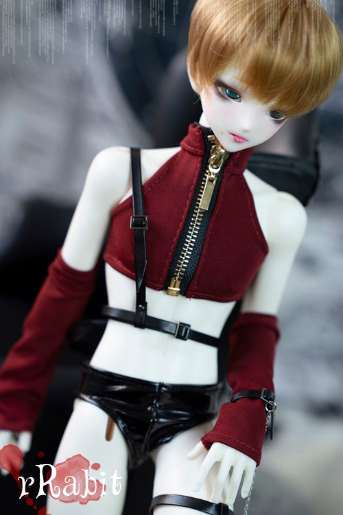 [Beloved Killer - Agent Z] (Wine top + Patent Leather Pants) [Limited quantity] | PREORDER | OUTFIT