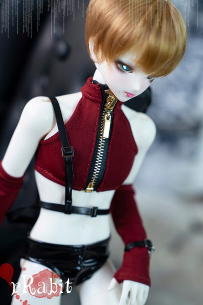 [Beloved Killer - Agent Z] (Wine top + Patent Leather Pants) [Limited quantity] | PREORDER | OUTFIT